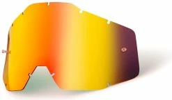 100% Anti Fog Mirror Lens (Red) - Verre De Rechange