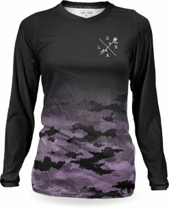 LOOSE RIDERS Lilac Camo - Women's MTB Long Sleeve Jersey