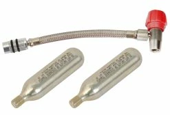 Radon Pompe à CO₂ Avec Raccord Aeroquip Flex +2 Cartouches 16 G