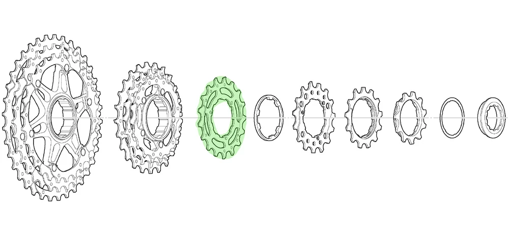 Shimano Pignon 16 Dents Pour CS-M771-10 BL – Image 2