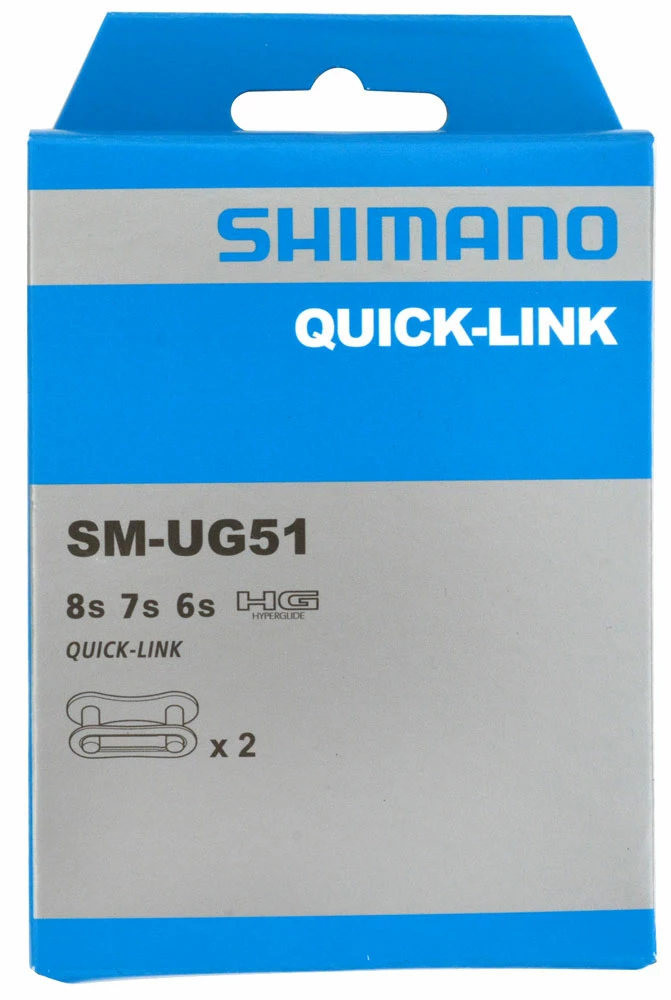 Shimano SM-UG51 6/7/8 Fois Quick-Link Antivol à Chaîne 2 Paires – Image 2