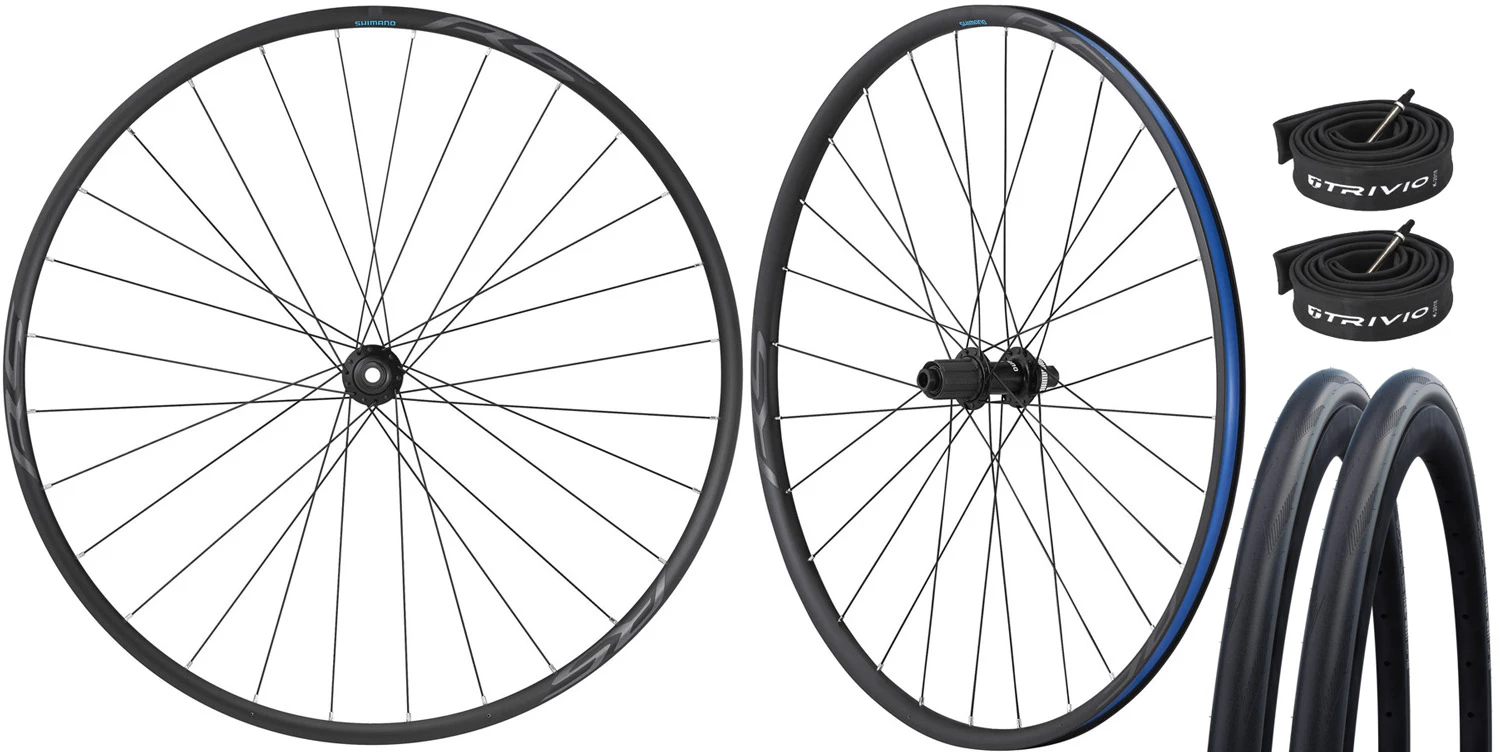 Shimano WH-RS171 Jeu De Roues 700C Disc Avec Schwalbe One 28-622 + Chambres à Air Trivio