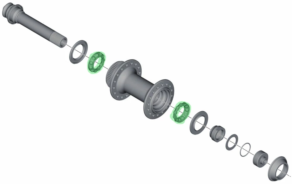 Shimano 3/16" Bague à Billes De Moyeu – Image 2