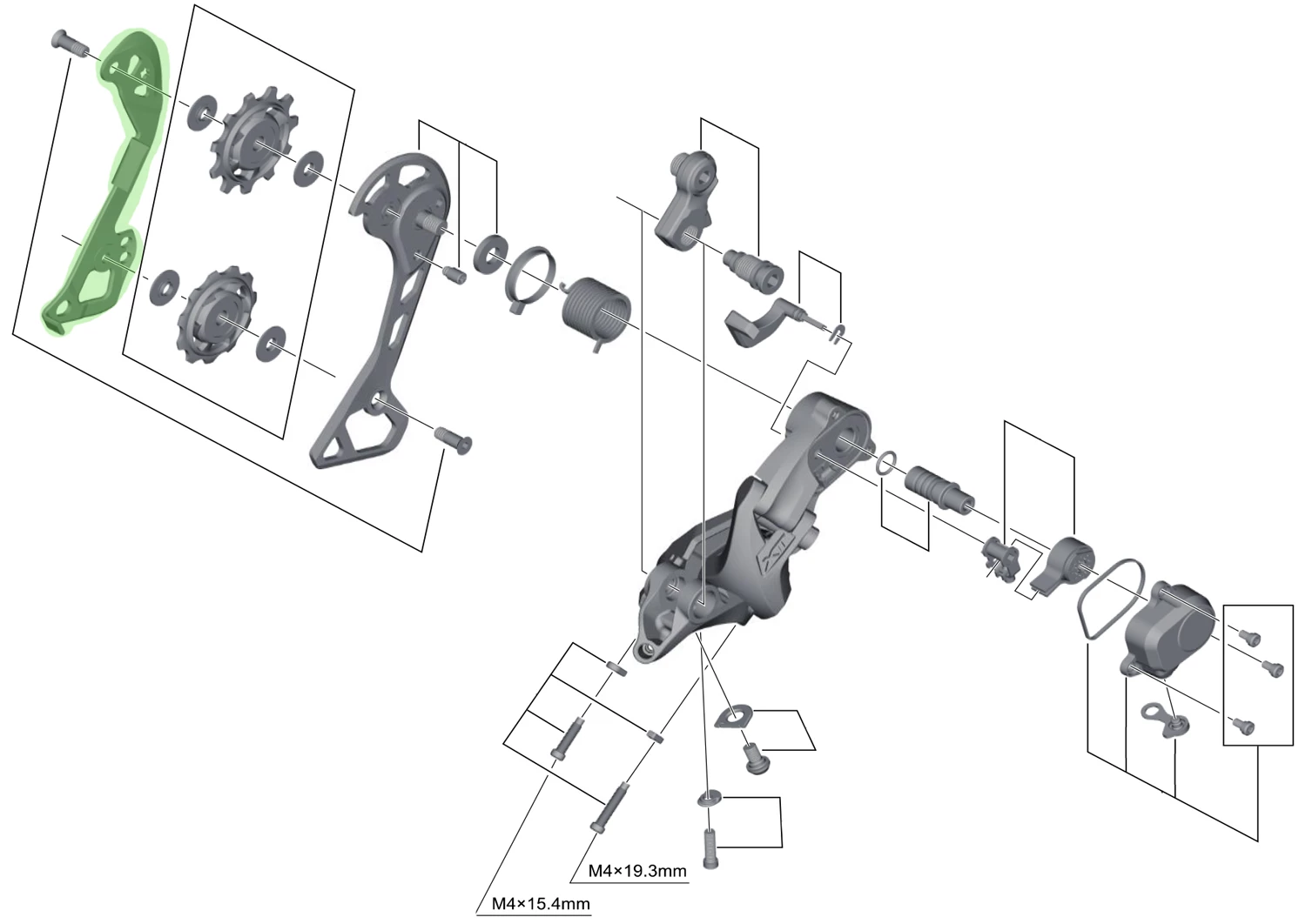 Shimano Guide-chaîne Intérieur Pour RD-M8000 – Image 3