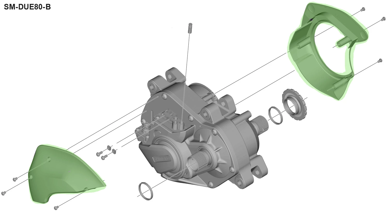 Shimano STEPS SM-DUE80-B Boîtier Pour DU-E8000 Type-B – Image 4