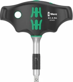 Wera 411 A RA Tournevis Adaptateur à Manche En T Avec Fonction Cliquet, 1/4"