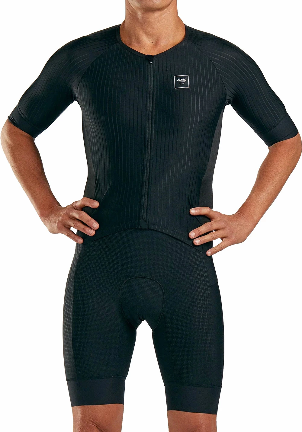 ZOOT Elite Triathlon Full-Zip Aero Racesuit - Maillot Une Pièce Avec Rembourrage