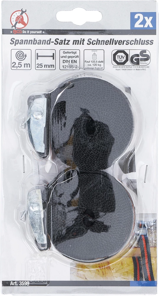 BGS Technic Jeu De Bandes De Serrage Avec Fermeture Rapide (2 Pièces) – Image 3